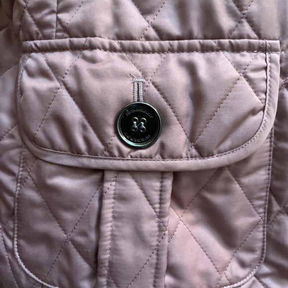 Burberry Women’s Mauve Nova Check Quilted Puffer Jacket Sz 44 - Picture 6 of 16